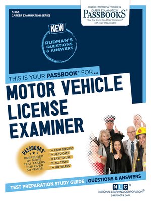 cover image of Motor Vehicle License Examiner
